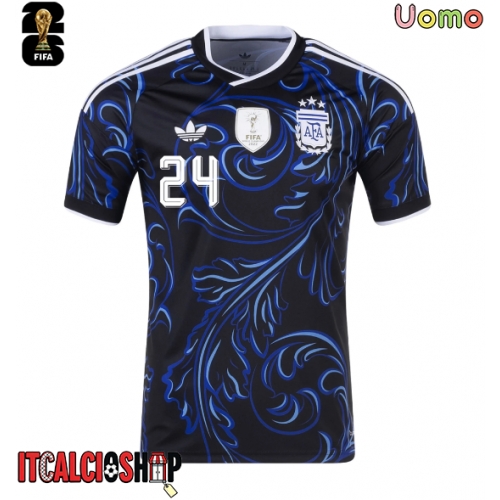 Argentina Enzo Fernandez #24 Seconda Maglia Mondiali 2026 Manica Corta